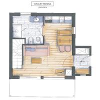 Room plan of the ground floor - Ciasa Rosina