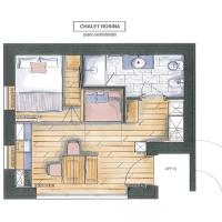 Room plan of the baement - Ciasa Rosina