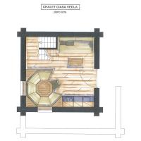 Room plan of the ground floor - Ciasa Vedla